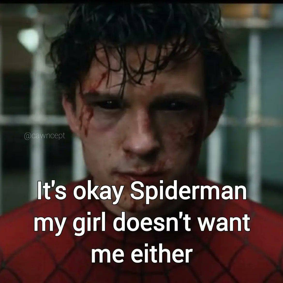 Meme bertema Peter Parker dari akun X @cawncept yang menyoroti situasi terasa relevan bagi banyak orang.