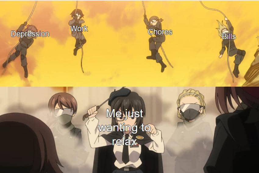 8 Meme Anime tentang Bersantai, Malah Dibuat Tegang Terus