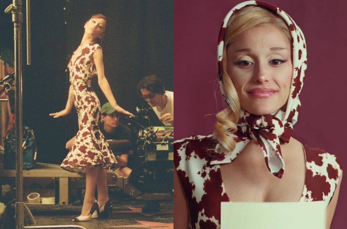 Ariana Grande tampil dengan inspirasi outfit dan riasan bergaya MV Petal dalam unggahan Instagram dan YouTube.