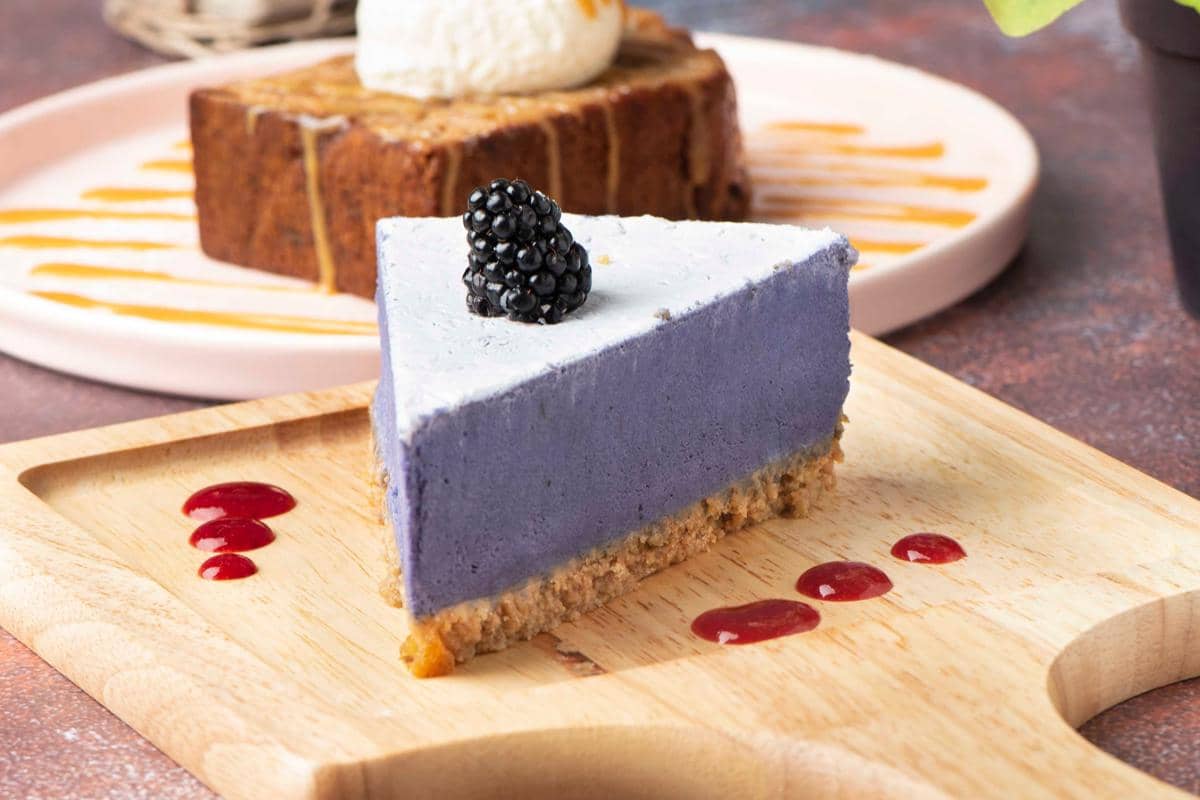 Potret cheesecake ube