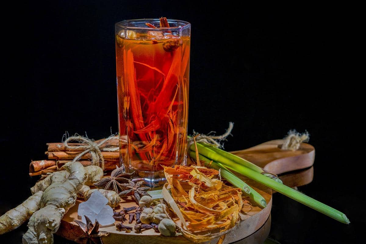 ilustrasi wedang secang