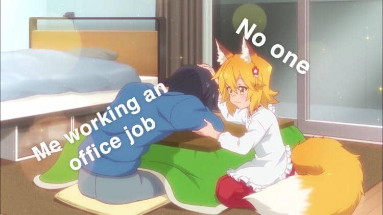 meme anime tentang kantor