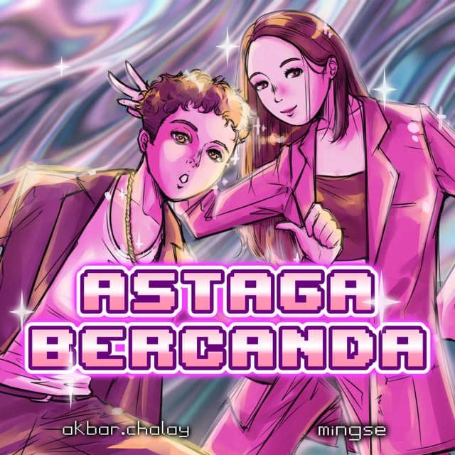 Sampul rilisan Spotify bertajuk “Astaga Bercanda” dari Mingse bersama Akbar Chalay, tercantum sebagai lagu musik.