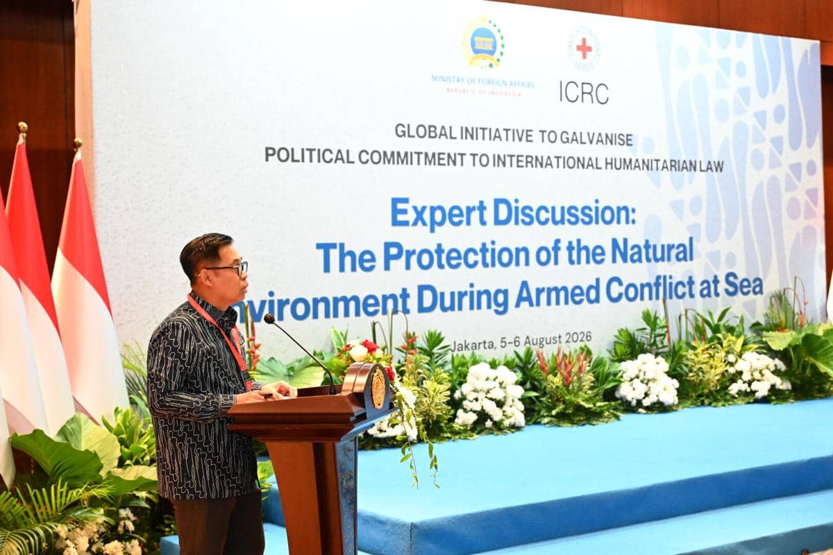 Kemlu RI bersama Komite Internasional Palang Merah (ICRC) menggelar Diskusi Pakar Kelompok Kerja Peperangan Laut (Naval Warfare Workstream)