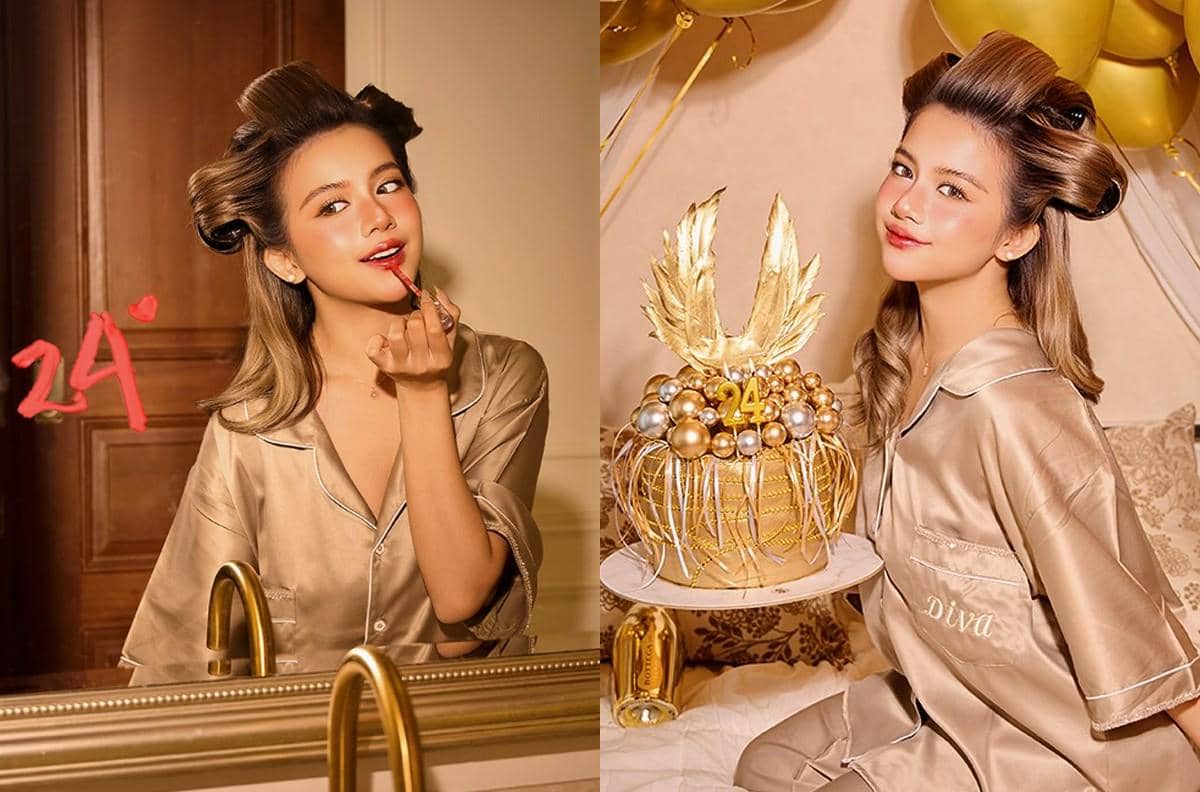 Potret Diva Azzura dengan riasan wajah untuk inspirasi makeup ulang tahun bergaya glamor dan elegan.