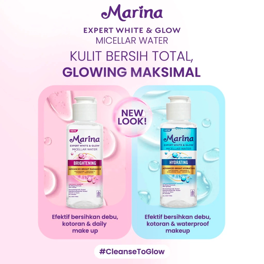 Marina Micellar Water Pembersih Wajah Tanpa Bilas