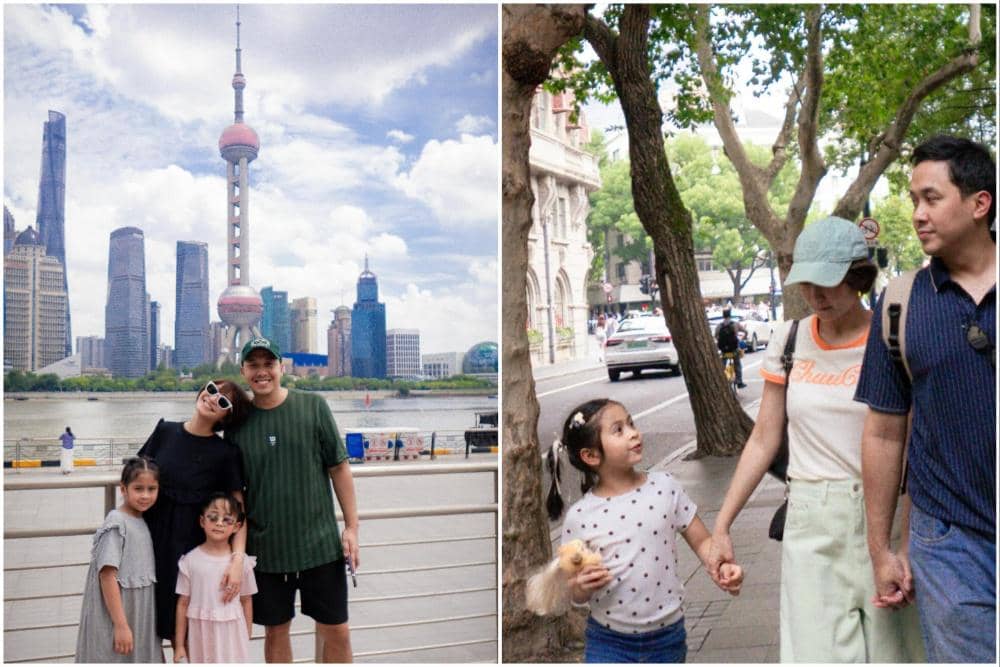 10 Potret Keluarga Caca Tengker Liburan di Shanghai, Seru!