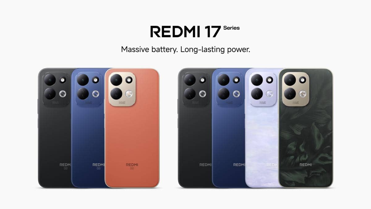 opsi warna Xiaomi Redmi 17 5G (kiri) dan Xiaomi Redmi 17 4G (kanan)