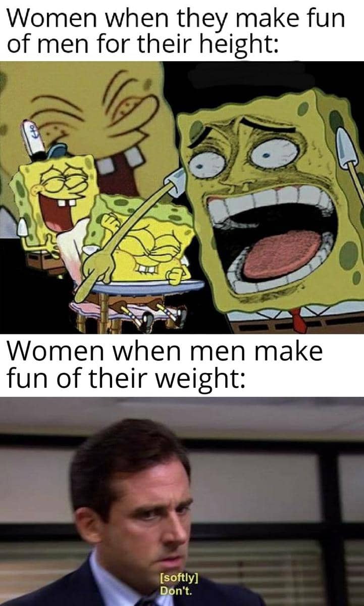 meme kartun tentang standar ganda