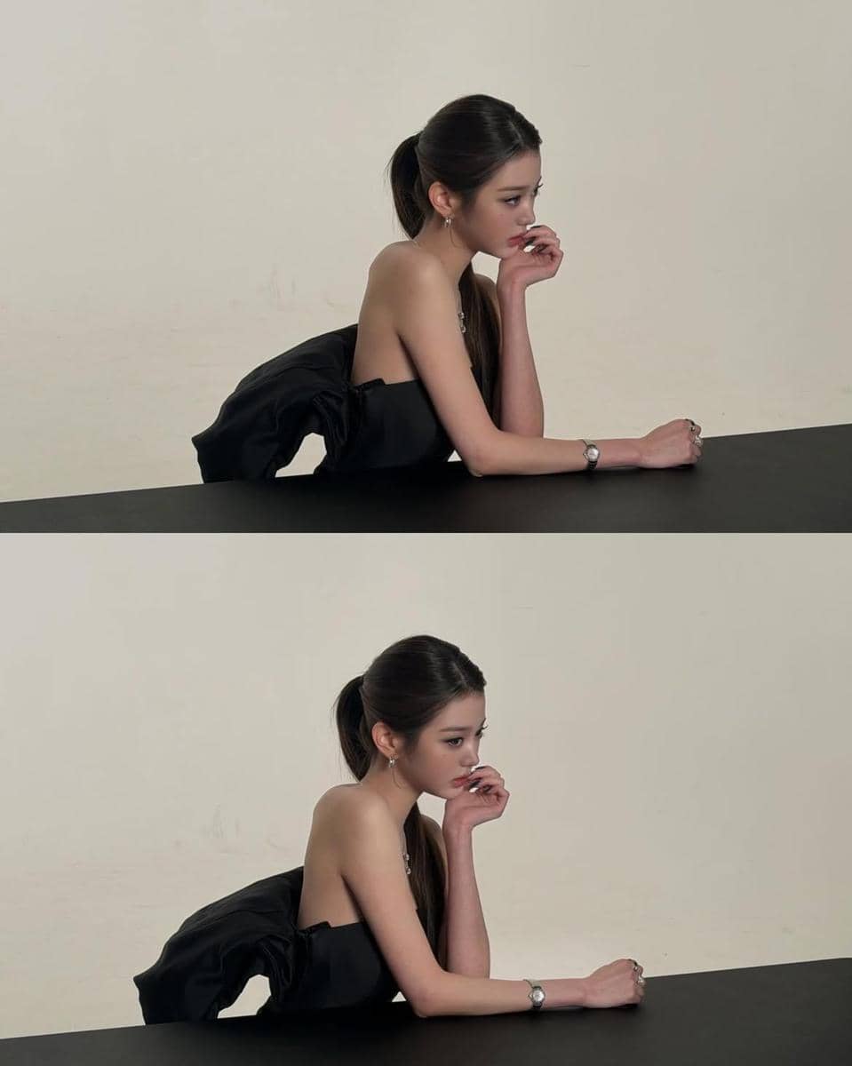 gaya ponytail Wonyoung IVE