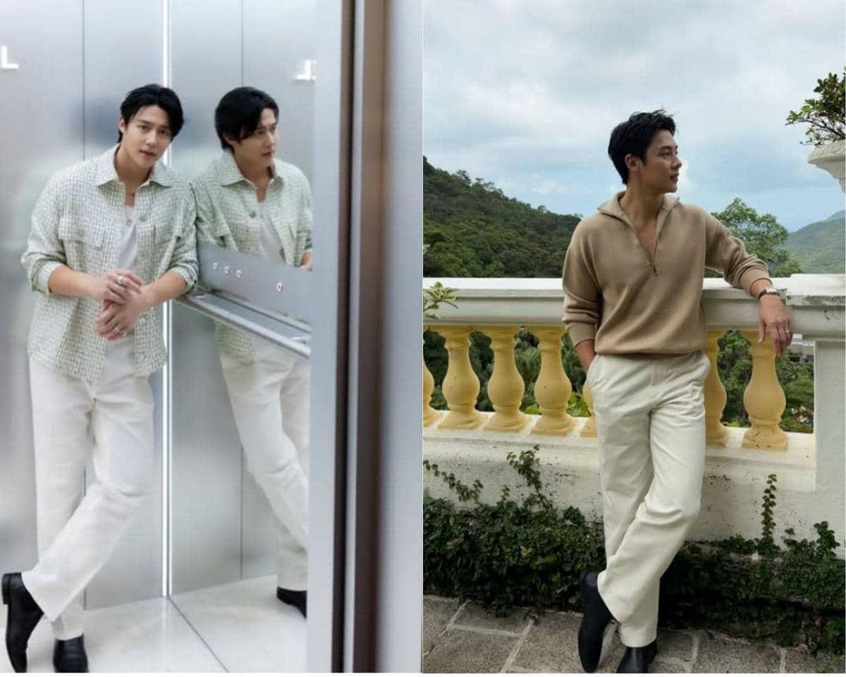 7 Ide OOTD Pakai Long Pants Putih ala Mark Prin, Kece Abis!