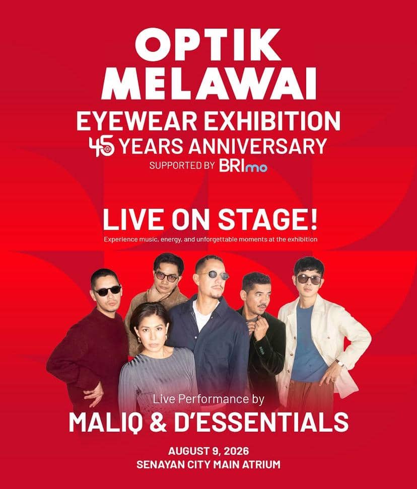 Poster digital mengumumkan pertunjukan musik gratis untuk pengunjung yang berlangsung pada 8 hingga 9 Agustus 2026.