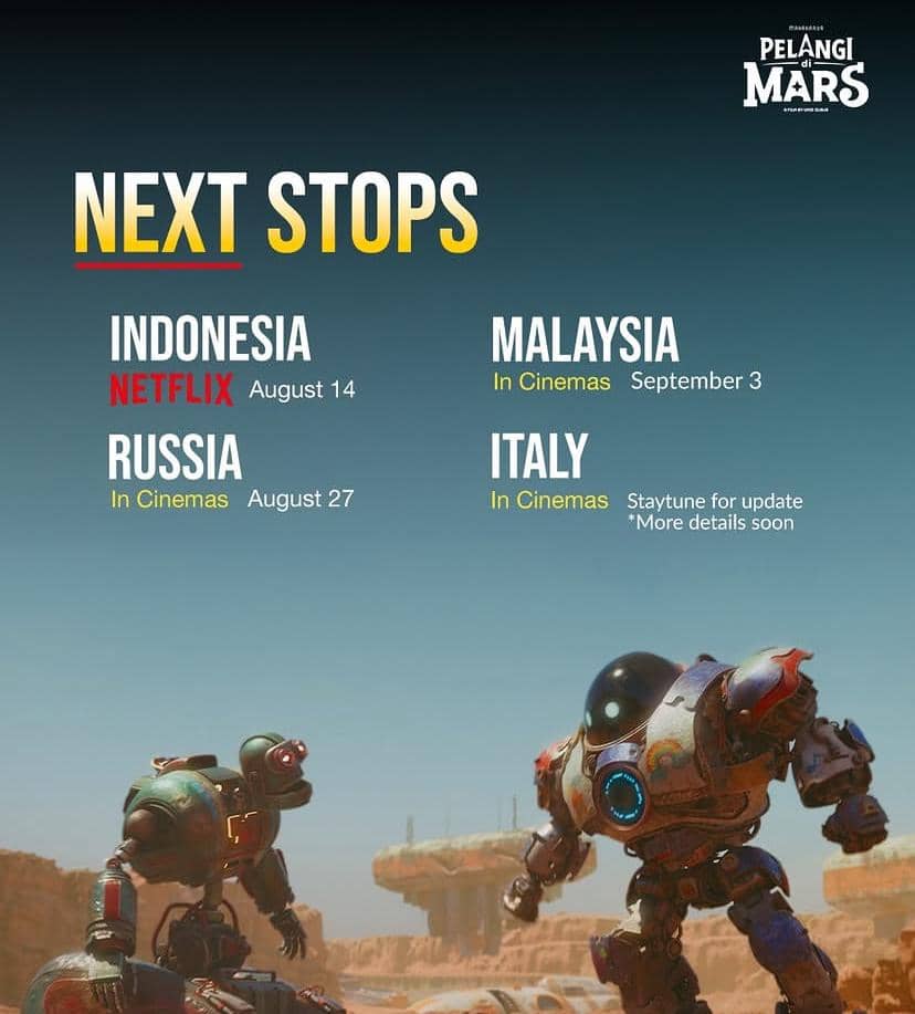 Unggahan visual bertajuk Pelangi di Mars yang dibagikan melalui akun Instagram @pelangidimars sebagai konten kreatif.