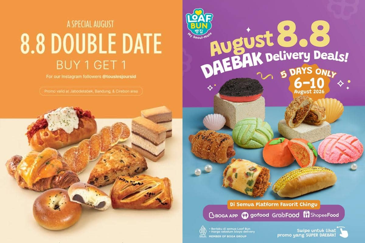Deretan Promo Makanan Tanggal Kembar 8.8, Jajan Puas dan Cuan!