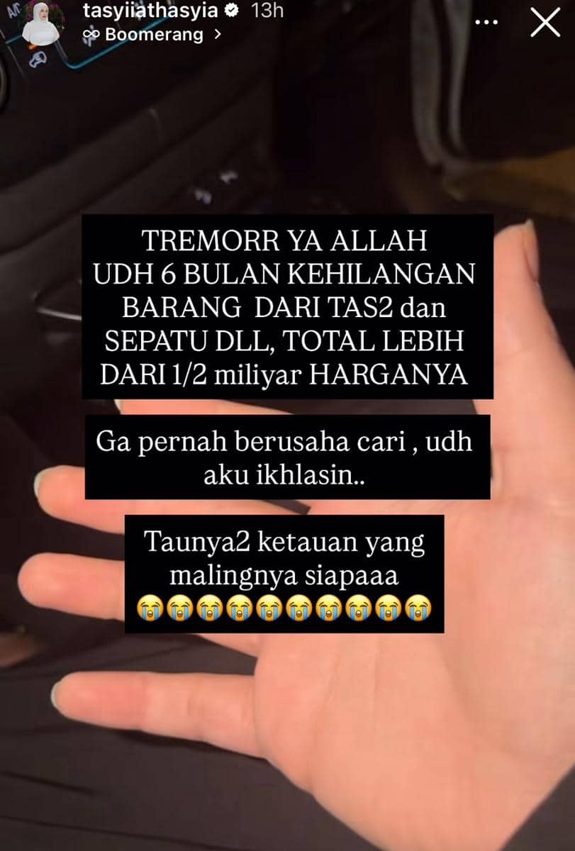 Tasyi Athasyia jadi korban pencurian oleh karyawannya