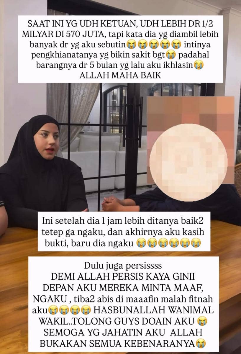 Tasyi Athasyia jadi korban pencurian oleh karyawannya