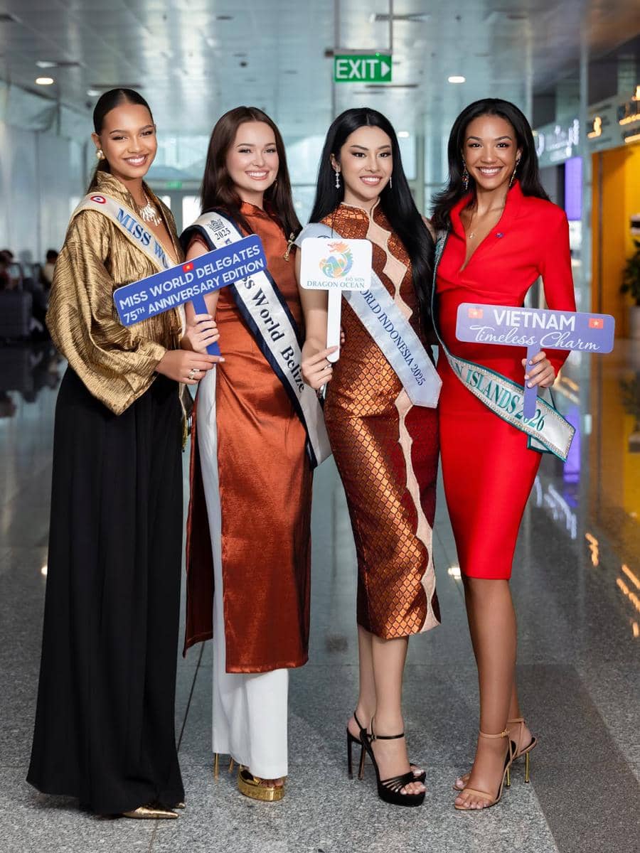 Potret Audrey Bianca Tiba di Vietnam untuk Kompetisi Miss World 2026