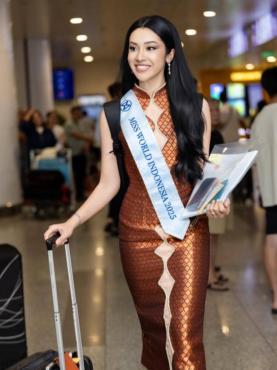 Potret Audrey Bianca Tiba di Vietnam untuk Kompetisi Miss World 2026