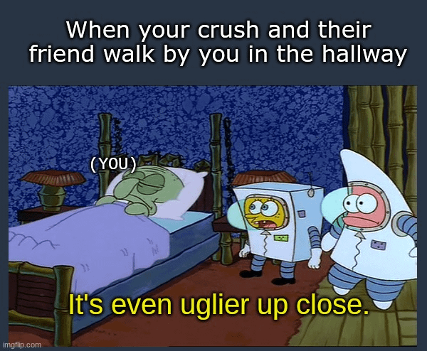meme SpongeBob tentang kena mental