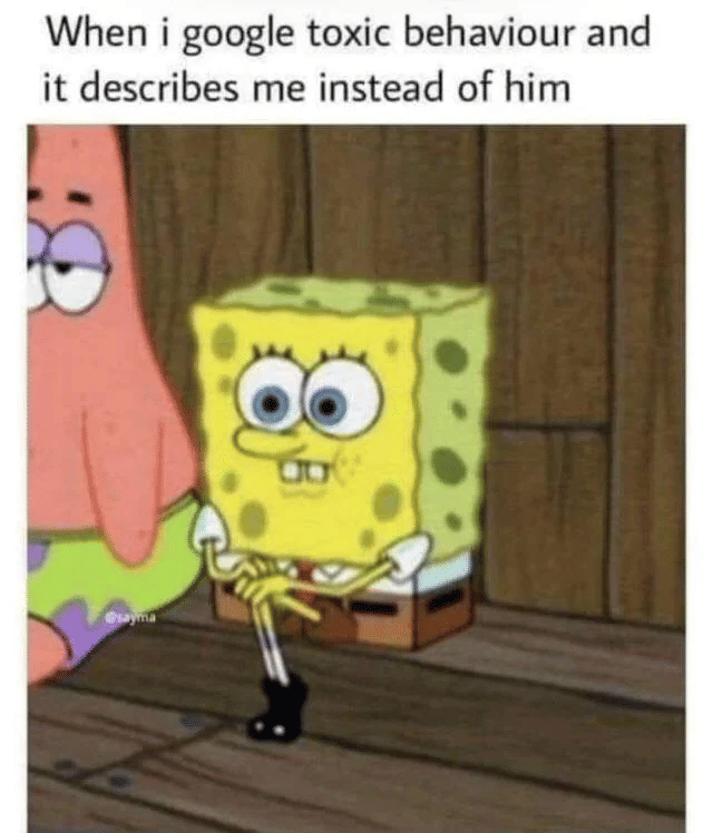 meme SpongeBob tentang kena mental