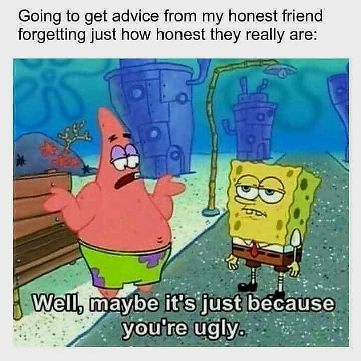 meme SpongeBob tentang kena mental