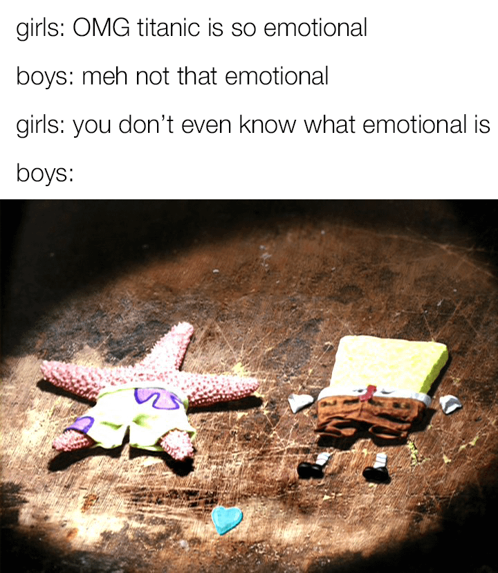 meme SpongeBob tentang kena mental