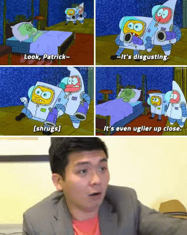 meme SpongeBob tentang kena mental