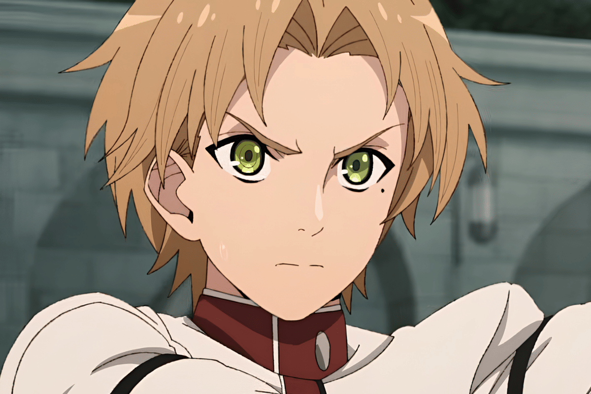 Rudeus Greyrat dalam salah satu adegan anime Mushoku Tensei.