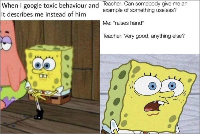 8 Meme SpongeBob tentang Kena Mental, Masa Dikatain Jelek?