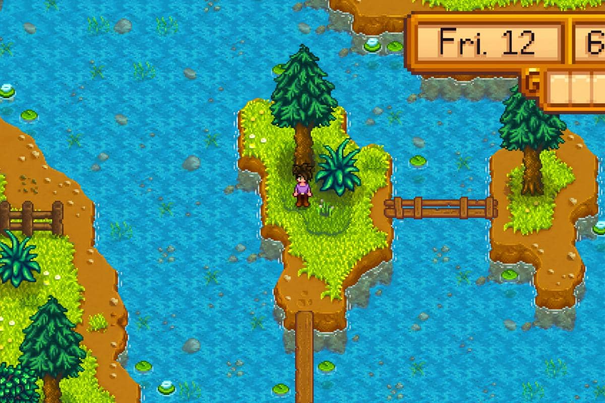 lokasi Mountain Lake di Stardew Valley