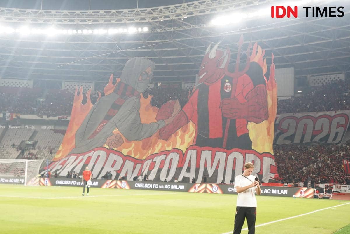 Kala Milanisti Beri Koreo Selamat Datang di Laga Chelsea vs AC Milan