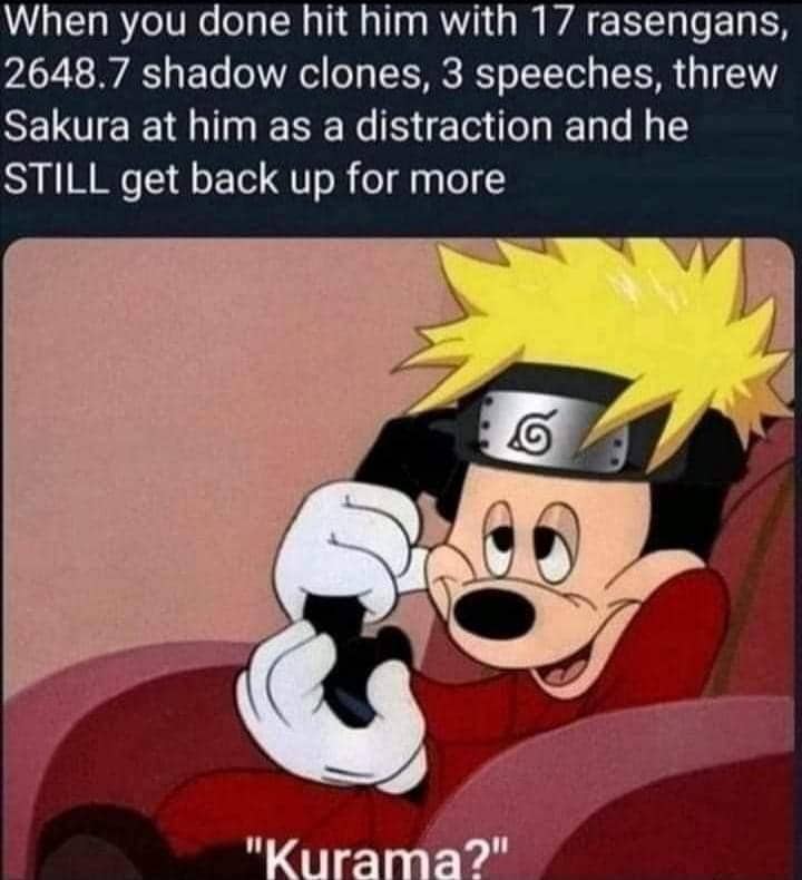 meme Naruto tentang kelemahan