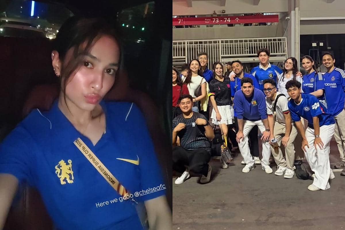 Ada El-Syifa, 7 Potret Artis Dukung Langsung Chelsea yang Tanding di GBK