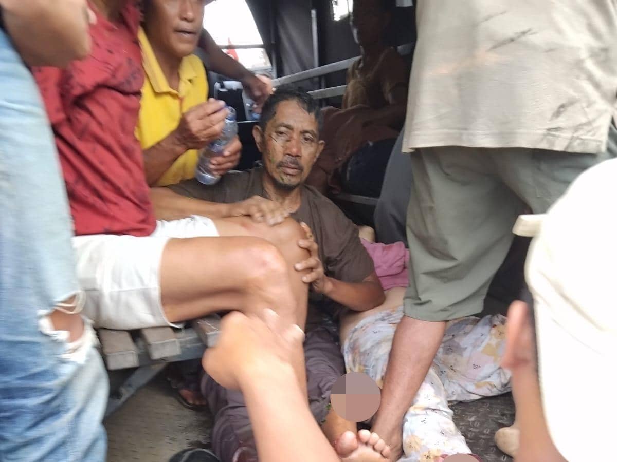 Korban kecelakaan drag race di Kotamobagu, Sulawesi Utara, setelah insiden balapan jalanan yang berujung kecelakaan.