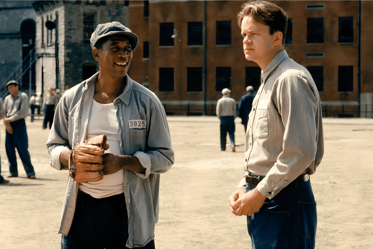 Karakter Andy Dufresne dan Ellis Boyd "Red" Redding dalam film The Shawshank Redemption