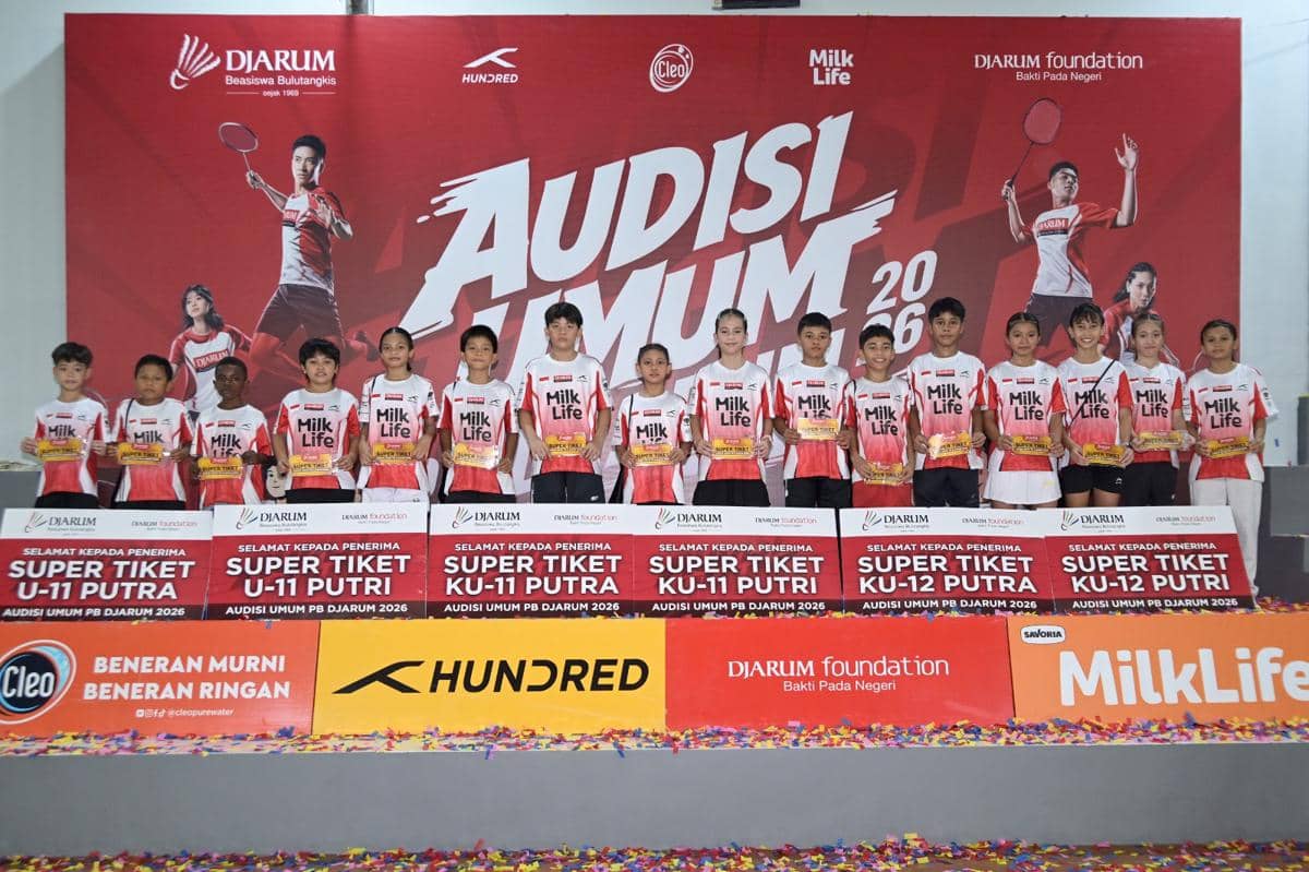 Dokumentasi Audisi Umum Djarum 2026 di Makassar usai dilaksanakan, menandai selesainya rangkaian kegiatan.