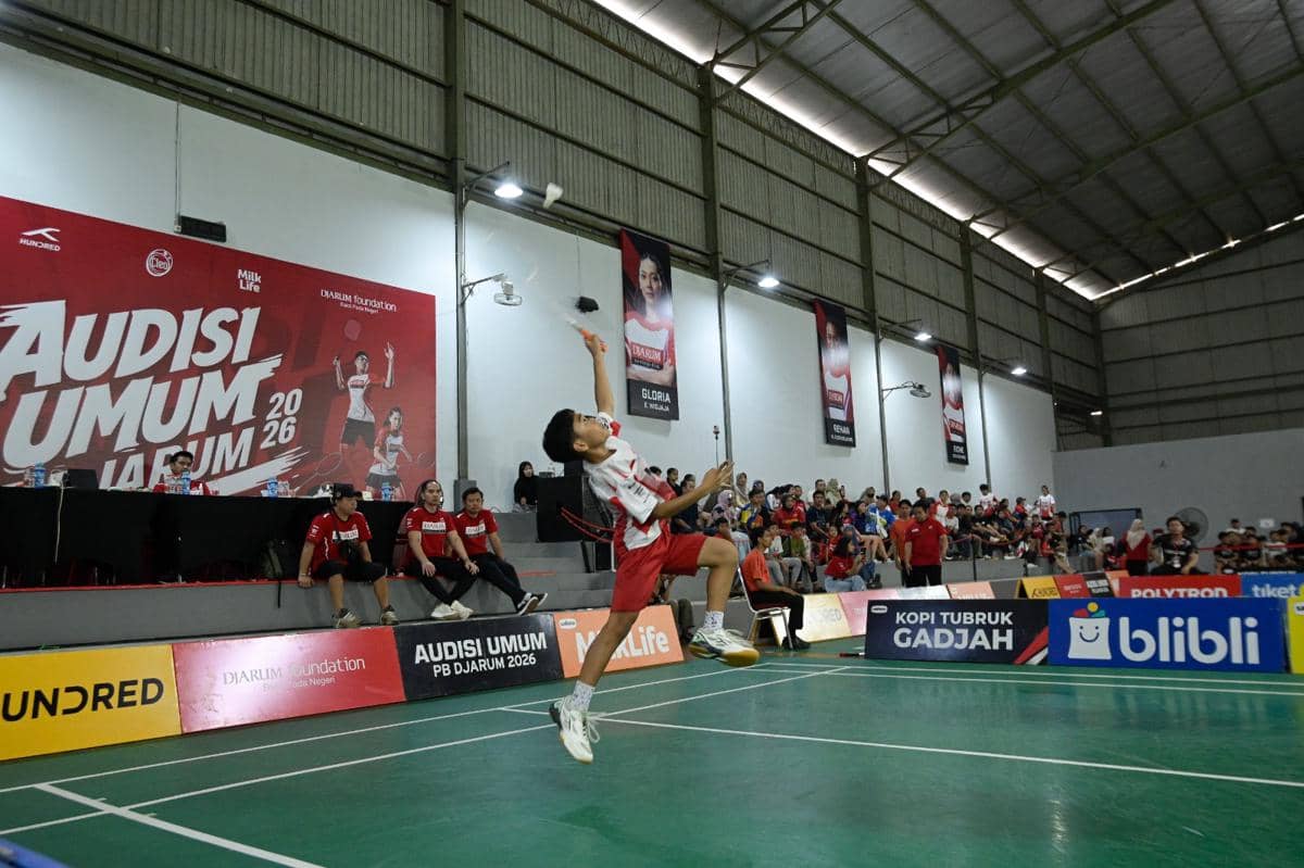 Suasana pelaksanaan Audisi Umum Djarum 2026 di Makassar yang telah tuntas diselenggarakan dengan rangkaian kegiatan.