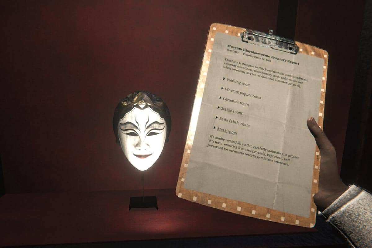 cuplikan gameplay Nightwatch at The Museum 