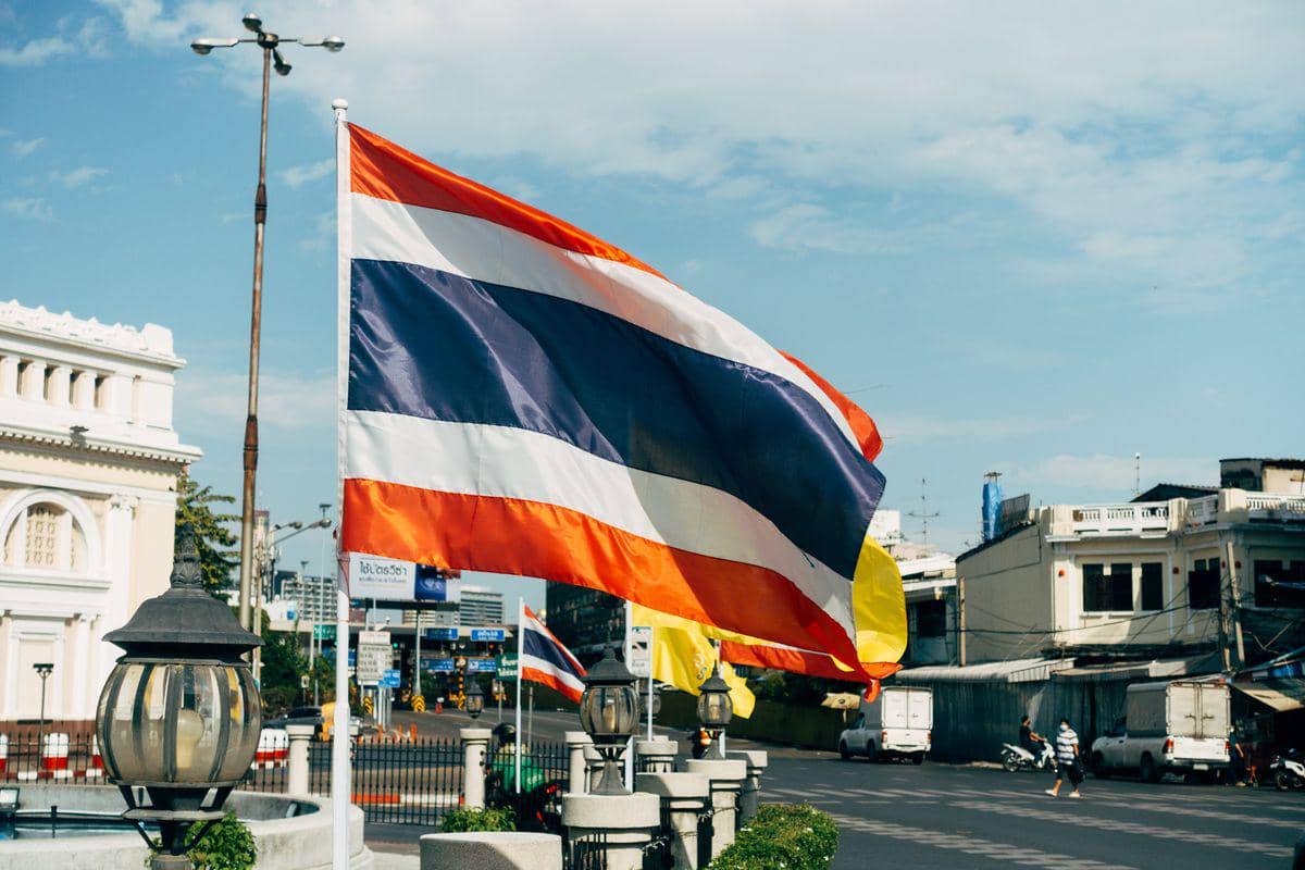 ilustrasi bendera negara Thailand