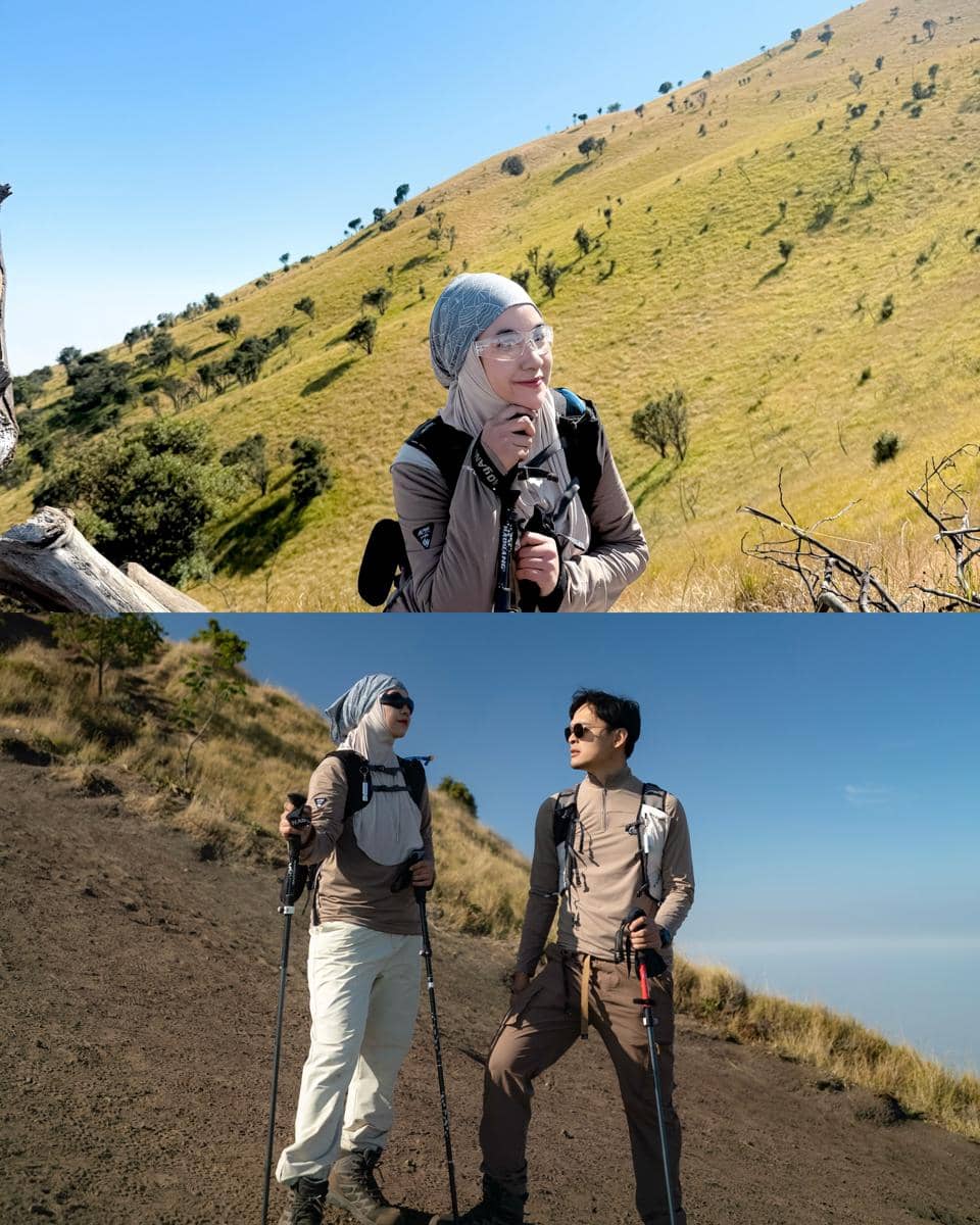 Anisa Rahma dan Anandito Dwis mendaki Gunung Merbabu