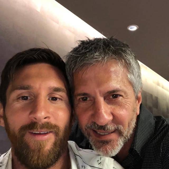Lionel Messi bersama ayahnya, Jorge Messi