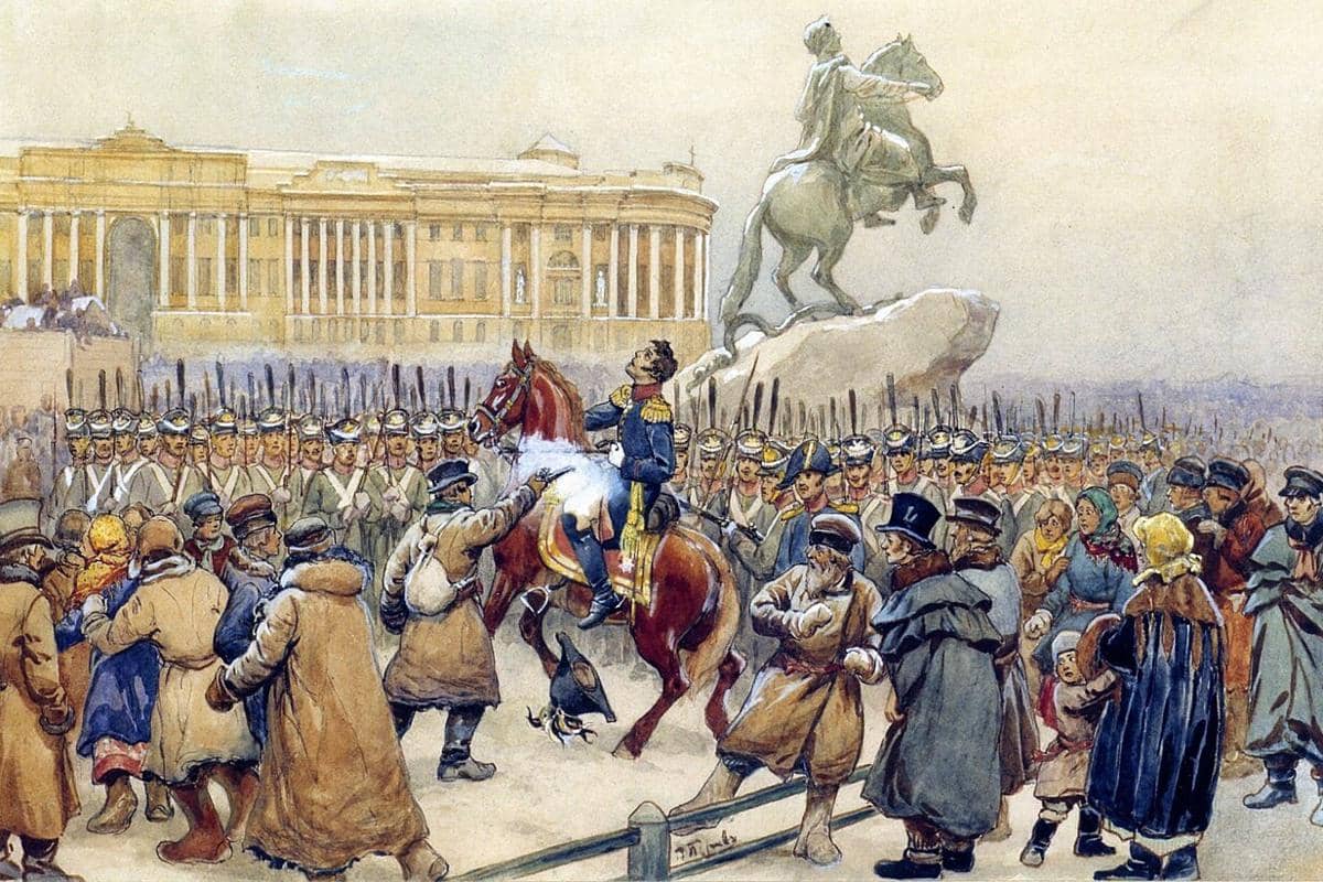 Ilustrasi Pemberontakan Decembrist tahun 1825