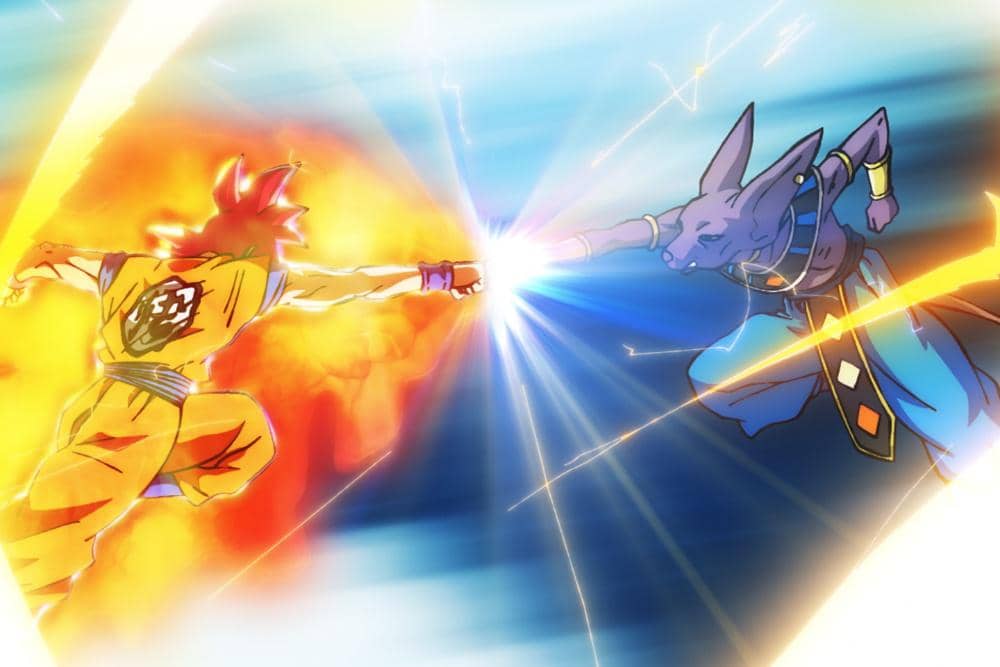 Karakter Beerus tampil dalam cuplikan adegan serial anime Dragon Ball Super, dokumentasi Toei Animation.