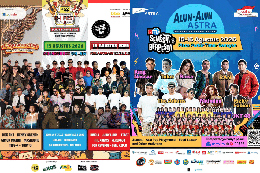Daftar Konser Musik 15-16 Agustus, Kamu Nonton yang Mana?