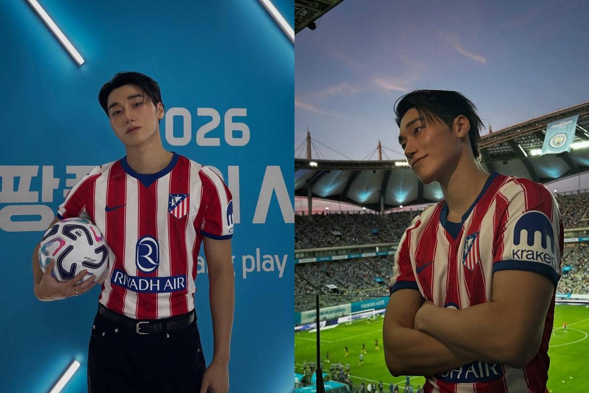 San ATEEZ nonton laga Man City vs Atletico Madrid