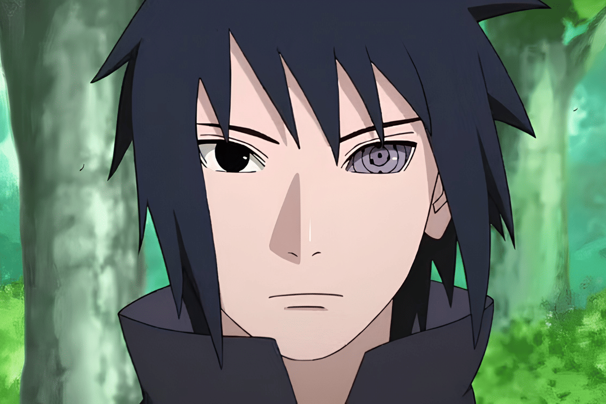 Karakter Sasuke Uchiha dalam anime Naruto.