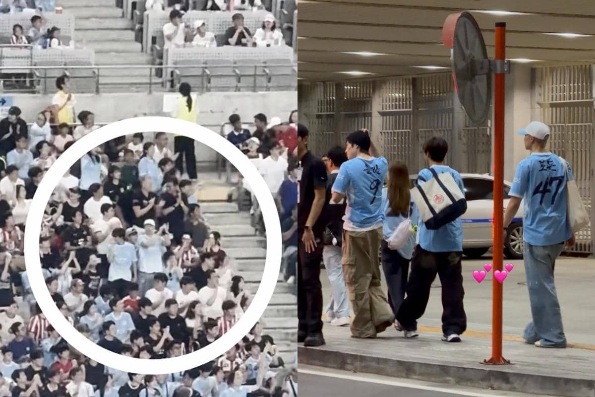 Haechan, Jaehyun, dan Johnny NCT 127 nonton laga Man City vs Atletico Madrid