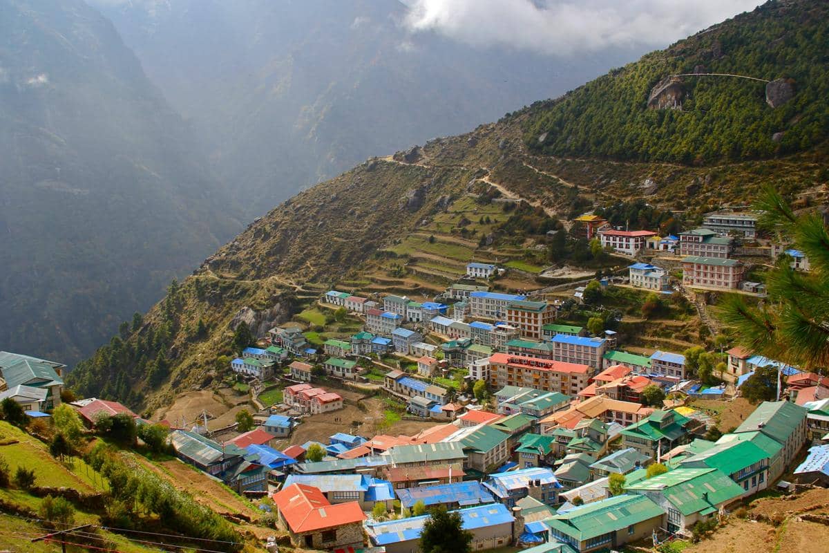 ilustrasi Namche Bazaar 