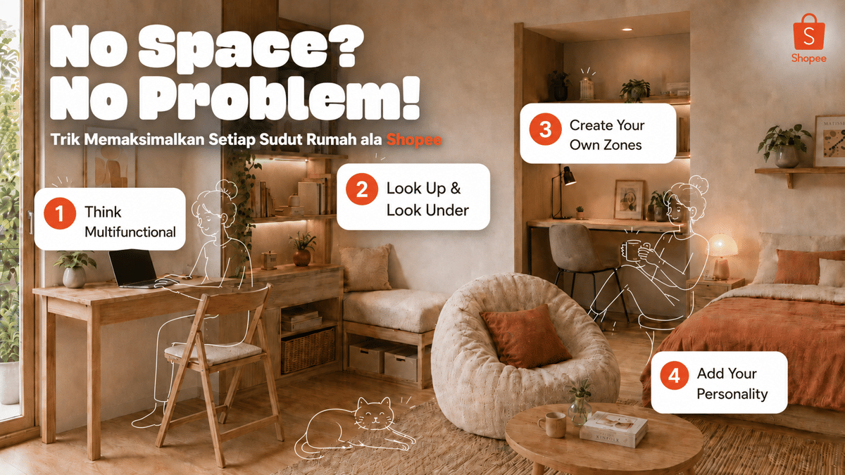 4 Trik Maksimalkan Setiap Sudut Rumah, No Space? No Problem!
