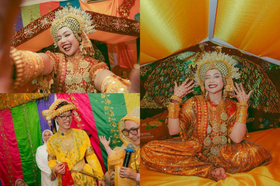 Gaya Pila Istri Aulion di Malam Kolontigi, Balutan Adat Memesona!